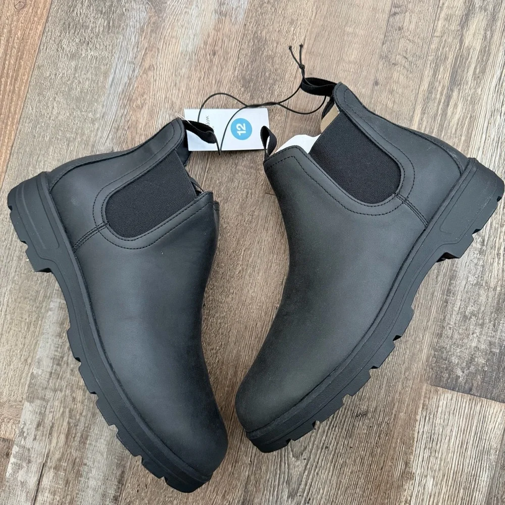 Men's Huxley Chelsea Boots - Goodfellow & Co™ Black 12 - Picture 3 of 8